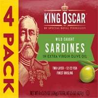 Kralj Oscar sardine u extra Djevičanskom maslinovom ulju, 3. oz, broj