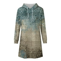 Ne propustite HIMIWAY Casual Couture džemper haljina za žene dukserice haljine jesen ženski Retro Printing