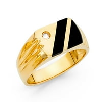 Jewels 14k žuto zlato simulirani ony muški modni prsten veličine 5