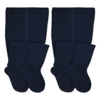 Jefferies Socks Girls Honeds, kablovske pletene čarape, veličina S-L