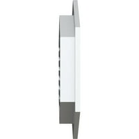 Ekena Millwork 18 W 24 H vertikalni Zabatni otvor: funkcionalan, PVC Zabatni otvor w 1 4 ravni okvir ukrasa