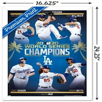 Trends International MLB Los Angeles Dodgers - svjetski šampioni serije uokvireni zidni Poster 16.5 24.25