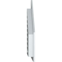 Ekena Millwork 24 W 28 H pola vrha gornji lijevi nagib: funkcionalan, PVC Zabatni otvor w 1 4 ravni okvir