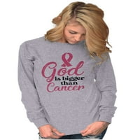 Bog je veći od raka BCA traka ženski Dugi rukav T Shirt Brisco marke L