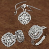 Nakit Set ogrlica naušnica Set tri privjesak ključne kosti lanac Nakit Set božićni poklon za žene