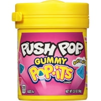 Push pop gummy pop - njen bombon u asortiranim voćnim ukusima, 2. OZ kontejner
