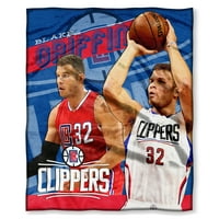 Los Angeles Clippers Blake Griffin Silk Touch Player's Throw deka