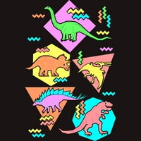 Devedesetih dinosaura uzorka muški ugljen Heather Siva grafika TEE - Dizajn ljudi 4xl