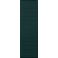 Ekena Millwork 15 W 80 H True Fit PVC horizontalni šlag Moderni stil fiksne kapke, termalno zeleno