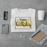 Sretan rođendan na majici zlatne mrlje-slika Shutterstock, muški mali