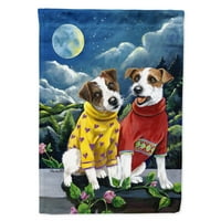 Carolines Treasures PPP3106GF Jack Russell Terrier Moon faza FAZA Zastava Vrt Veličina Mala, Multicolor
