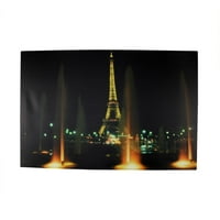 Osvijetljeni poznati Eiffelov toranj Pariz Francuska noću platno zid Art 15.75 23.75