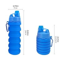 Tsondianz 500ml Kreativna silikonska sklopiva čaša za vodu za vodu na otvorenom sportski čajnik Biciklizam