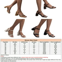 Lacyhop žene visoke potpetice za gležnjesene sandale za rudere ljetna haljina Sandal vjenčani modni pumpe cipele Cross Chunky Heel Beige 6.5