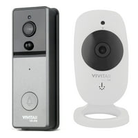 Vivitar DB-210-BLK IP Cam zvono na vratima sa unutrašnjim zvoncem i IPC113-WHT Smart Security Wi-Fi kamera