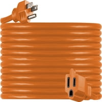 Električni ultraprop uzemljeni produžni kabel, 50ft. Vanjski, narandžasti, 16-mjerač - 51926