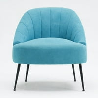 Aukfa pamučna lanena tkanina akcentna stolica sa metalnim nogama za dnevni boravak spavaća soba, svijetlo