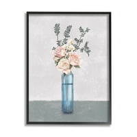 Stupell Industries Proljeće ruže Glass Vase Austere Vintage Seoski slikarstvo, 20, Dizajn Ziwei Li